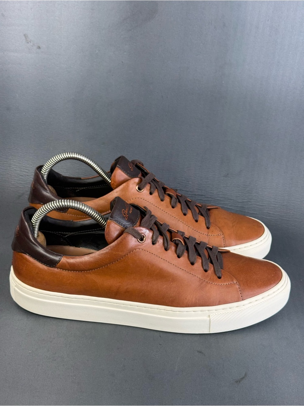 The Good Man Brand Legend Lo Top leather Sneaker Dark Vachetta men’s size 9.5